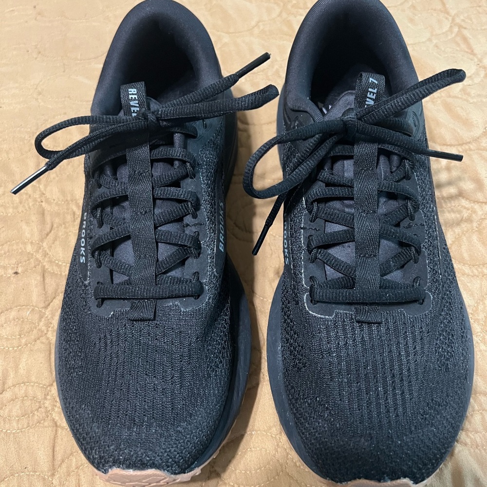 Brooks Jet Black Athletic Sneakers